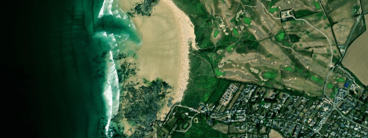 Aerial view of Constantine Bay