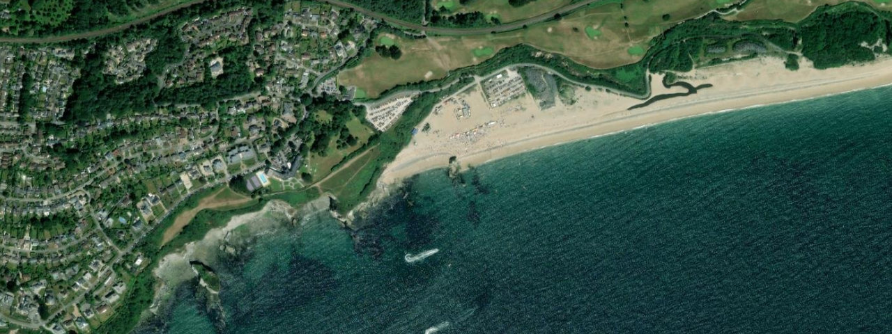 Aerial view of Crinnis Beach