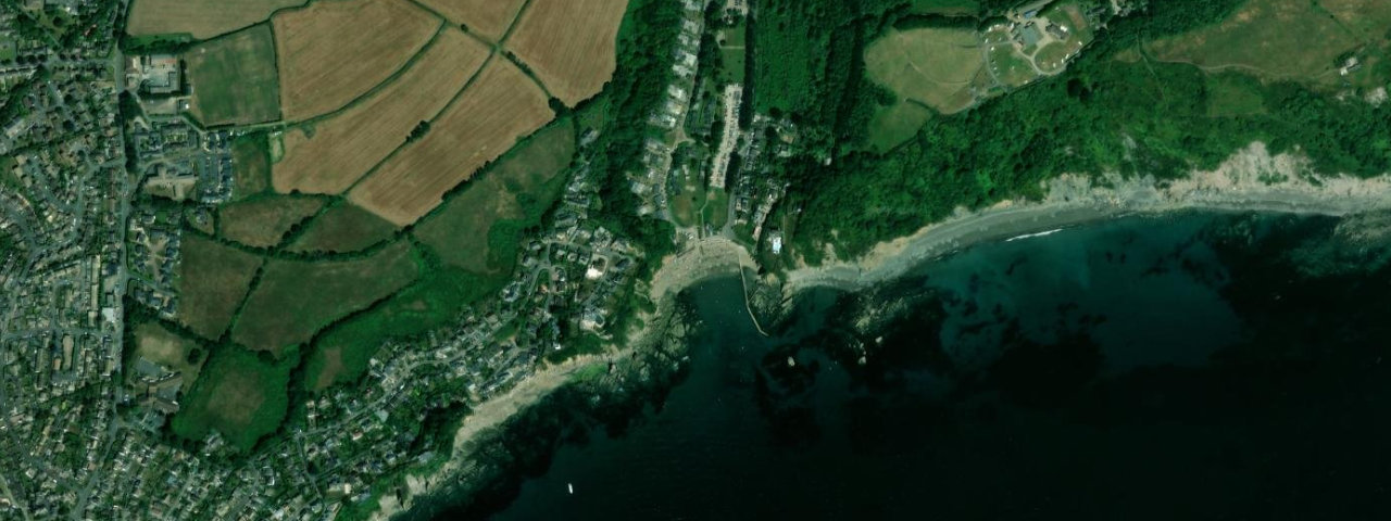 Aerial view of Millendreath Beach