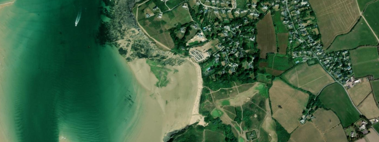 Aerial view of Daymer Bay