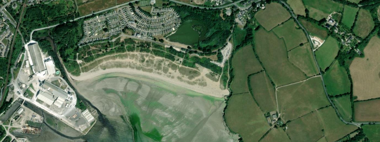 Aerial view of Par Sands