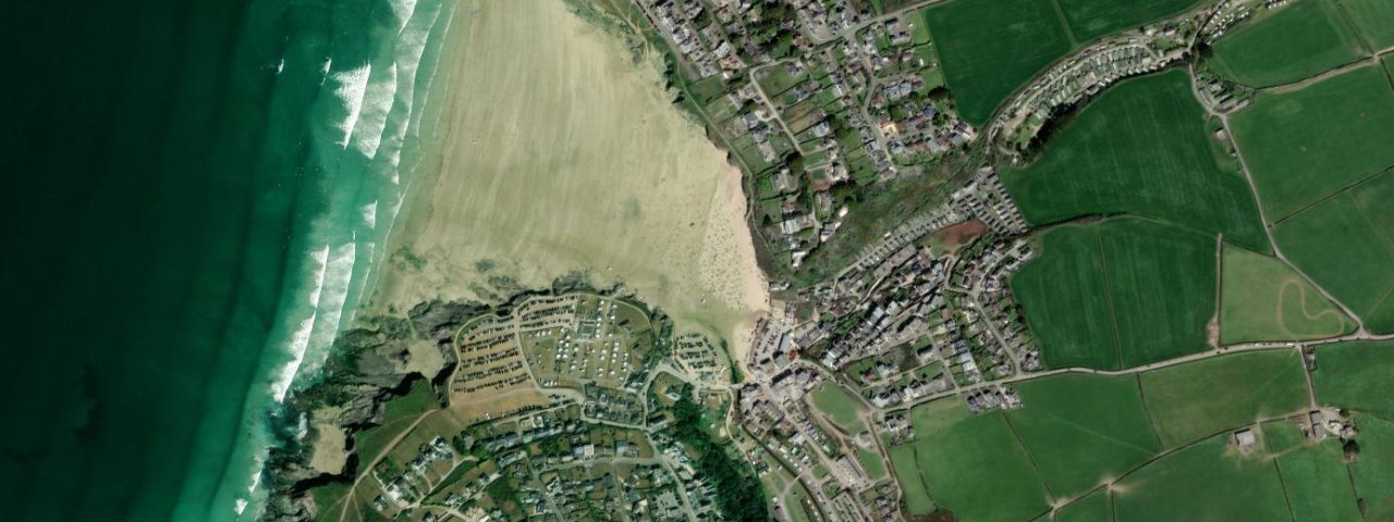 Aerial view of Hayle Bay