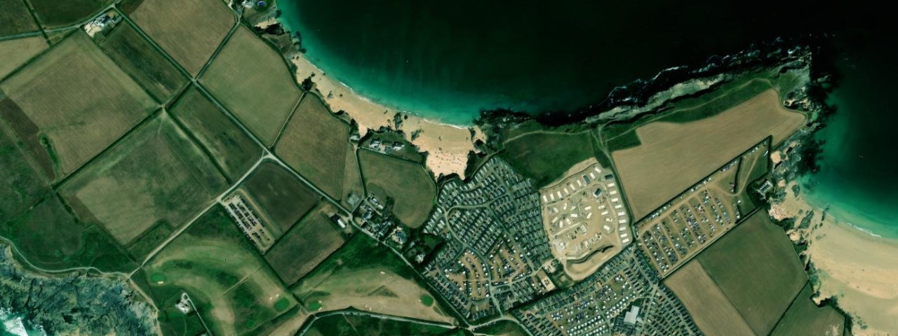 Aerial view of Mother Ivey`s Bay