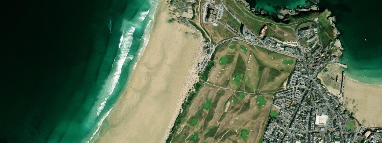 Aerial view of Fistral North