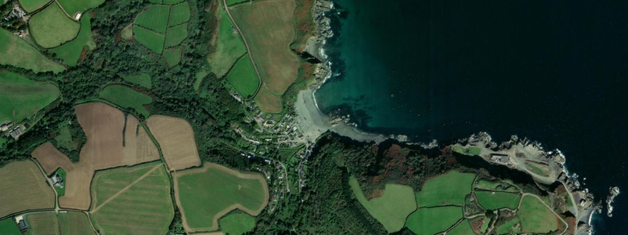 Aerial view of Porthallow