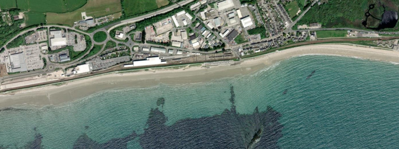 Aerial view of Long Rock