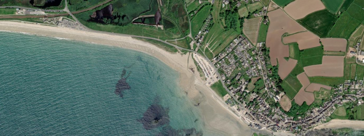 Aerial view of Marazion