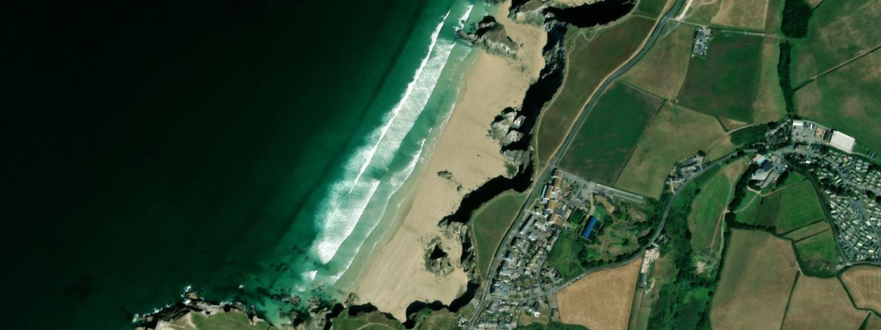 Aerial view of Whipsiderry Beach