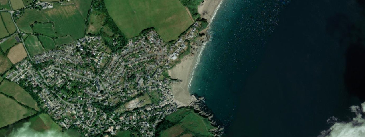 Aerial view of Little Perhaver Beach