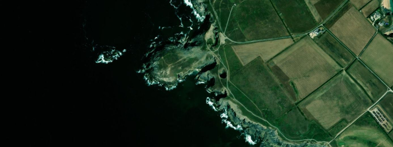 Aerial view of Mackerel Cove