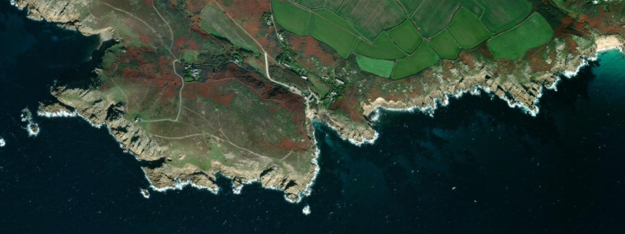Aerial view of Porthgwarra