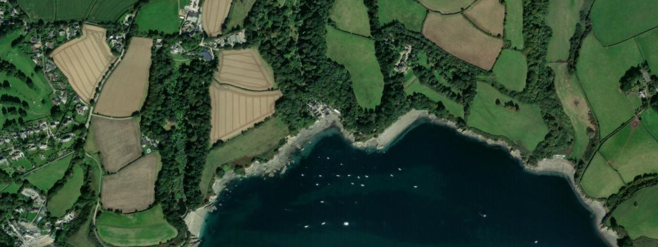 Aerial view of Durgan (tidal area)