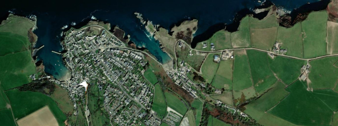 Aerial view of Port Gaverne Beach
