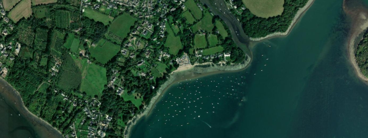Aerial view of Loe Beach