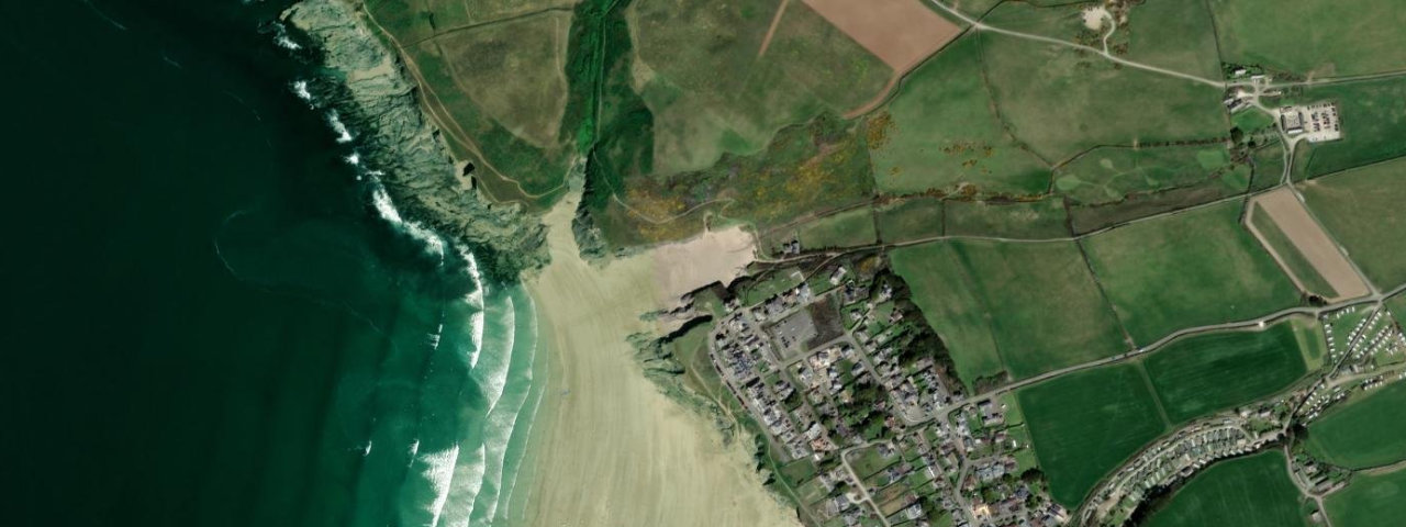 Aerial view of Pentireglaze Haven