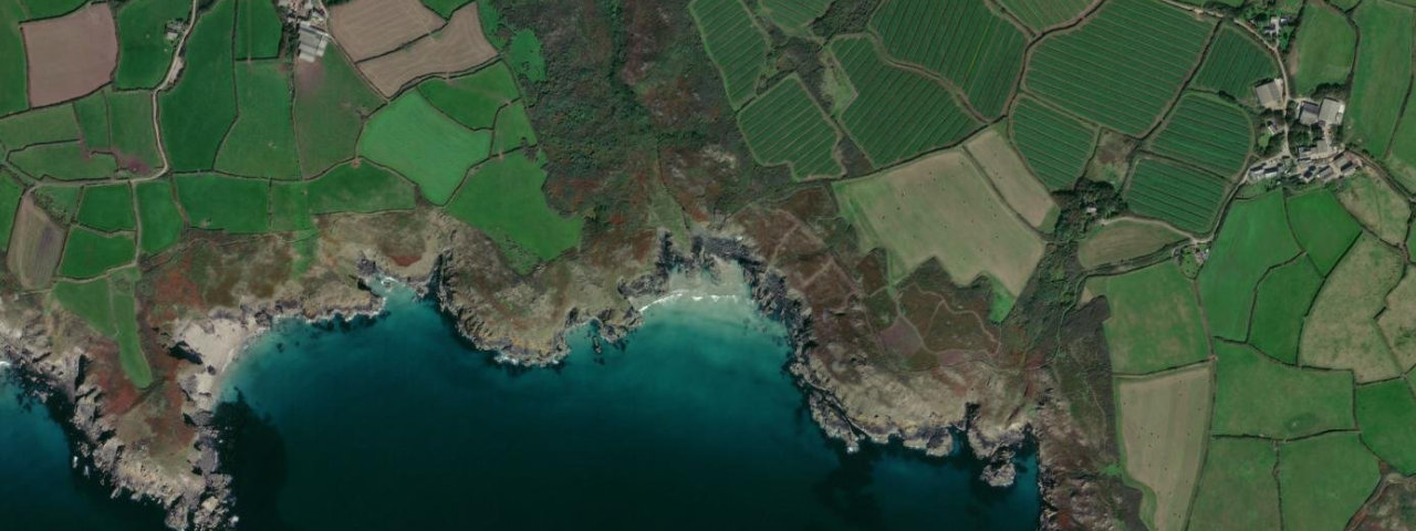 Aerial view of Downas Cove
