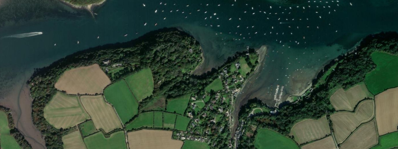 Aerial view of Penarvon Cove