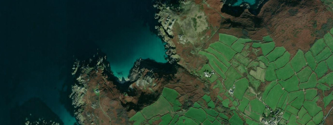 Aerial view of Pendour Beach