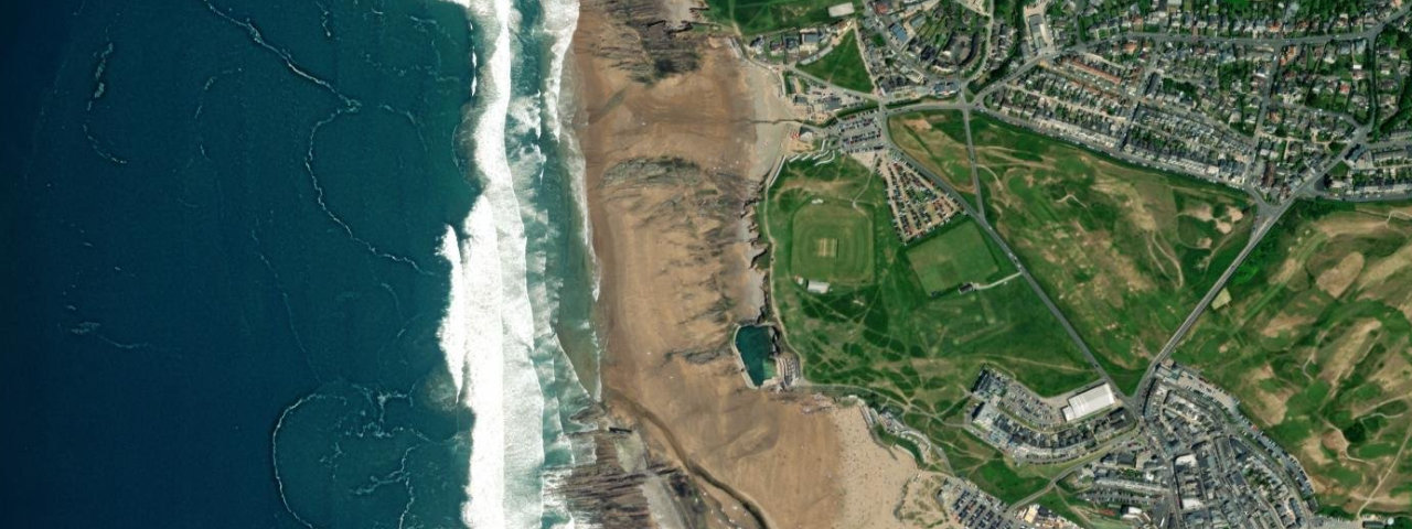 Aerial view of Middle Beach