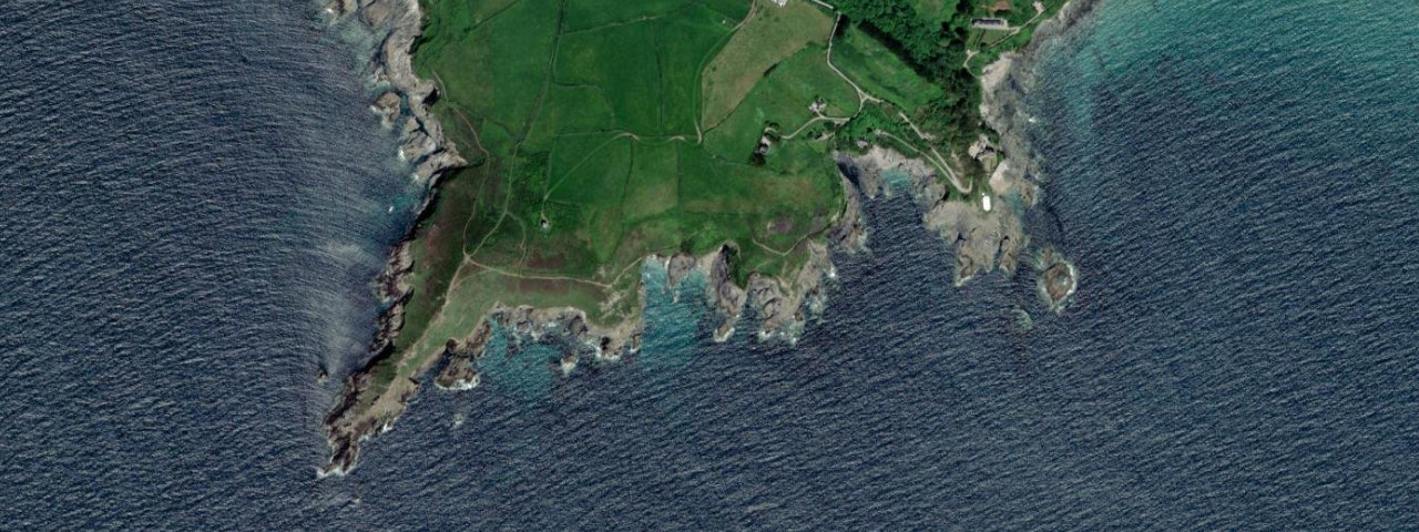 Aerial view of Piskies Cove