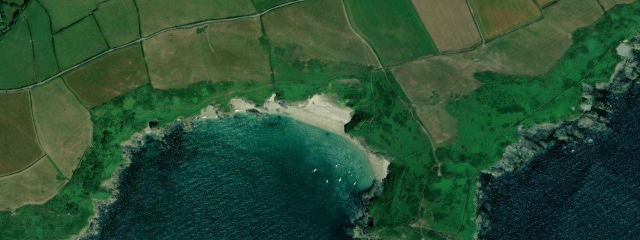 Aerial view of Lantic Bay