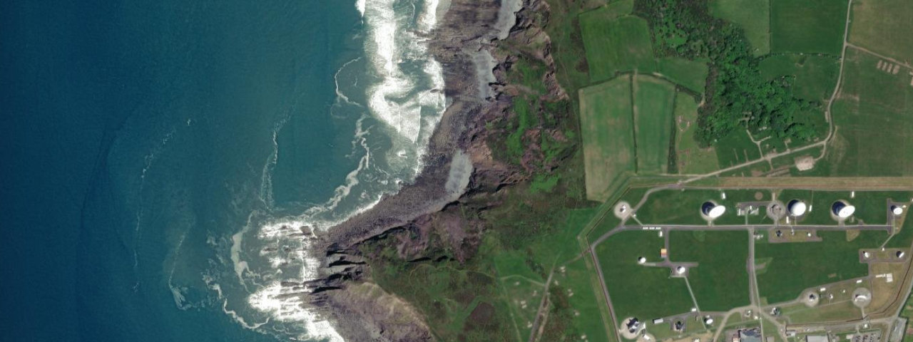 Aerial view of Holacombe Beach