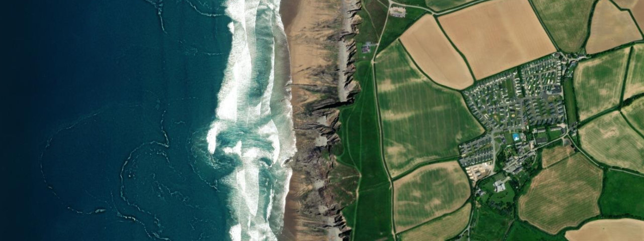 Aerial view of Vinegar Cove