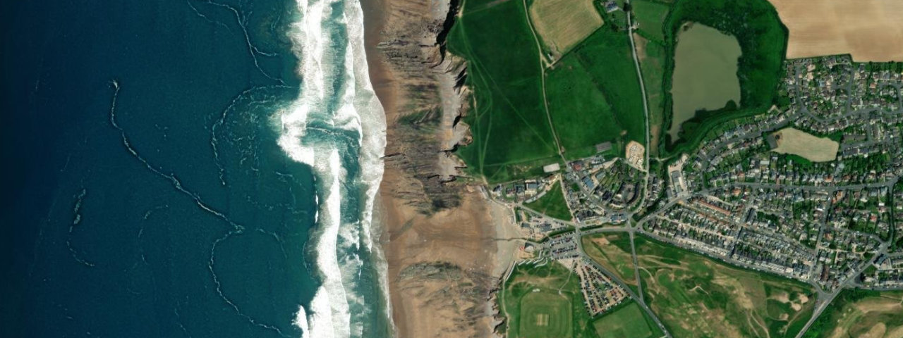Aerial view of First Cove