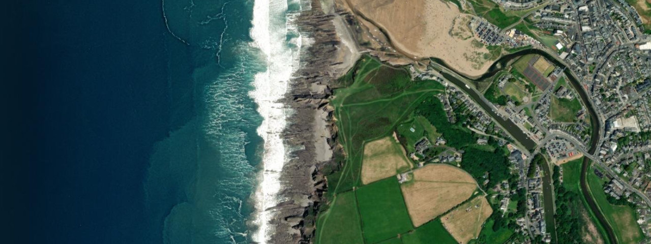 Aerial view of Compass Cove