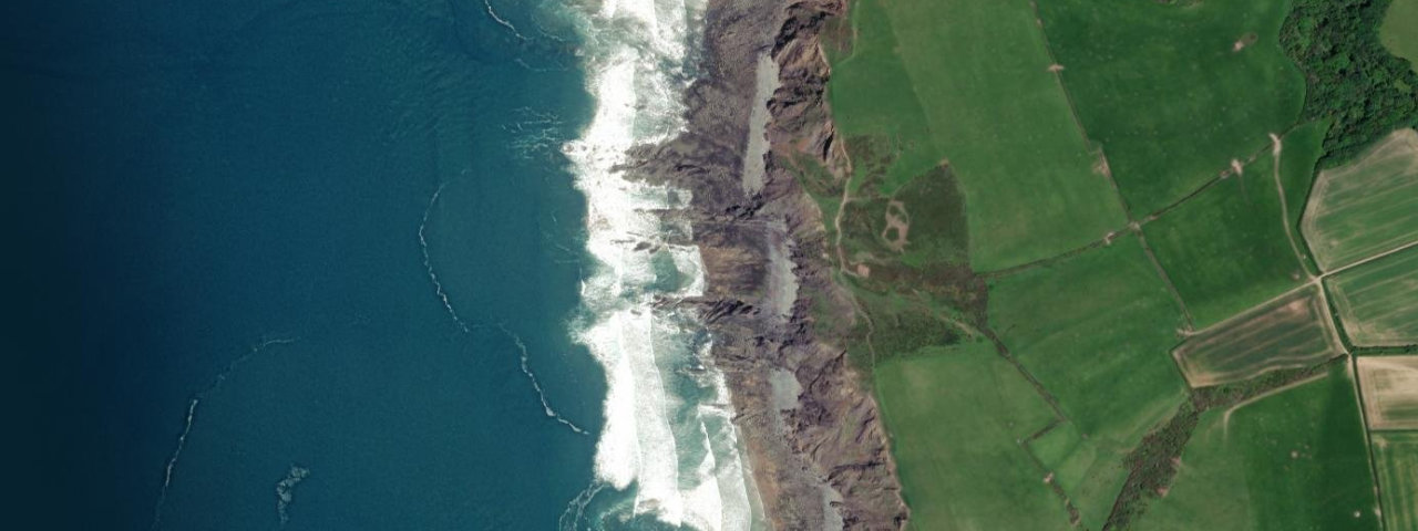 Aerial view of Warren Gutter Beach