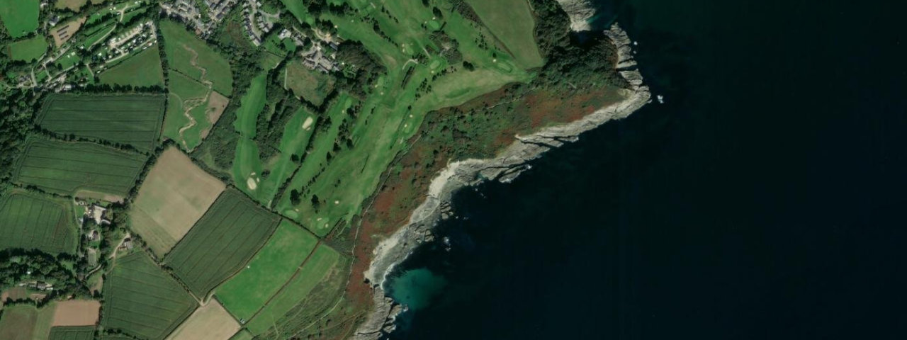 Aerial view of Arthur’s Beach (Sunny Cove)