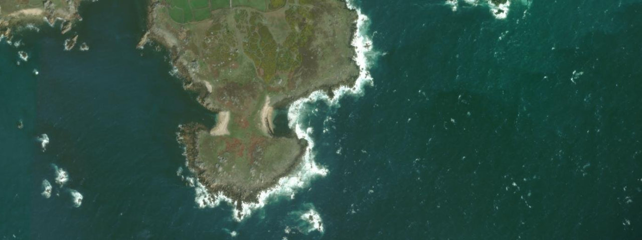 Aerial view of Wingletang Bay