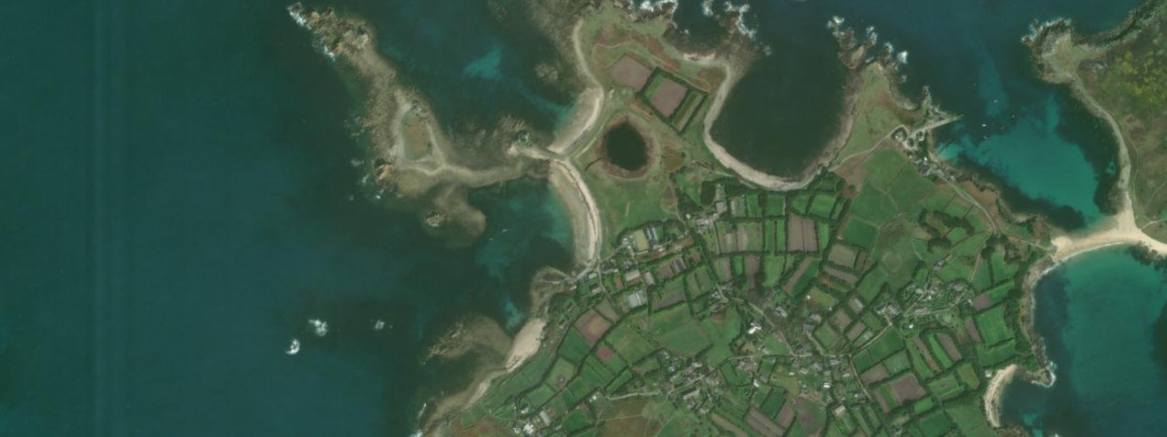 Aerial view of Periglis Beach