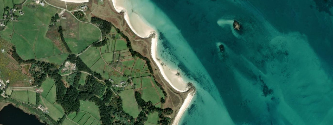 Aerial view of Rushy Porth