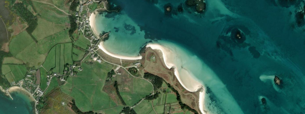 Aerial view of Blockhouse Beach