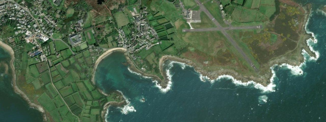 Aerial view of Porth Minick