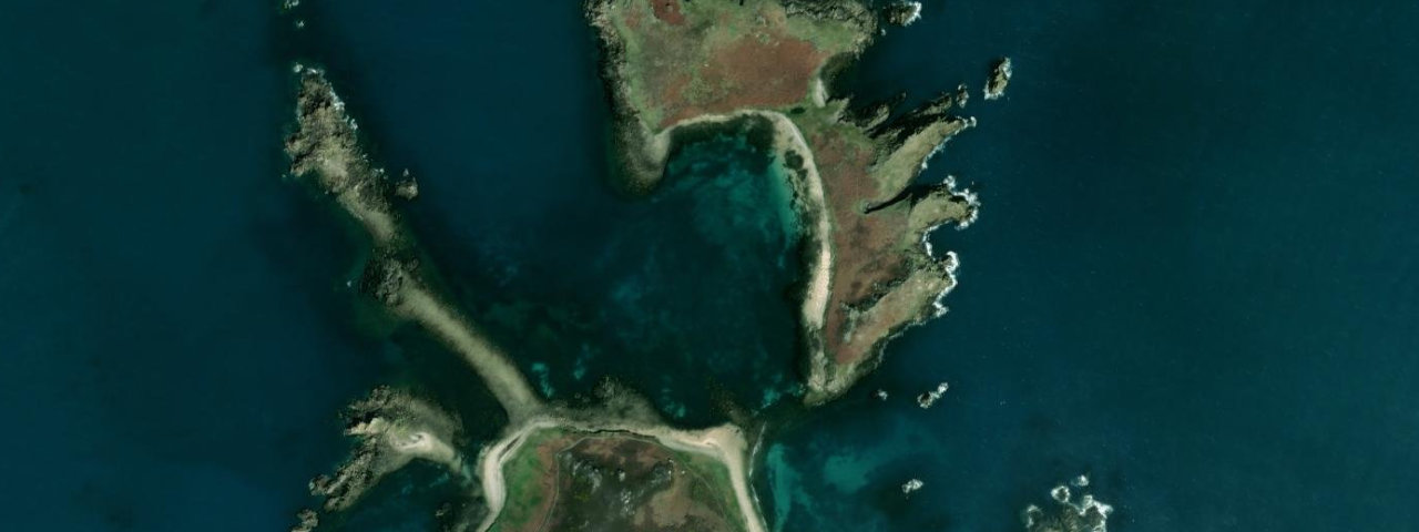 Aerial view of Porth Morran