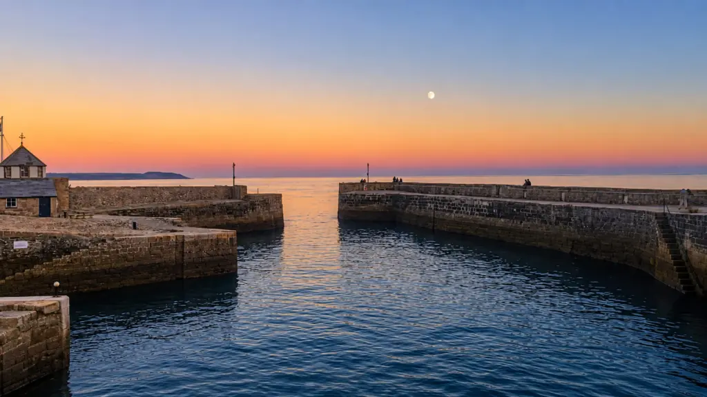 charlestown harbour sunset
