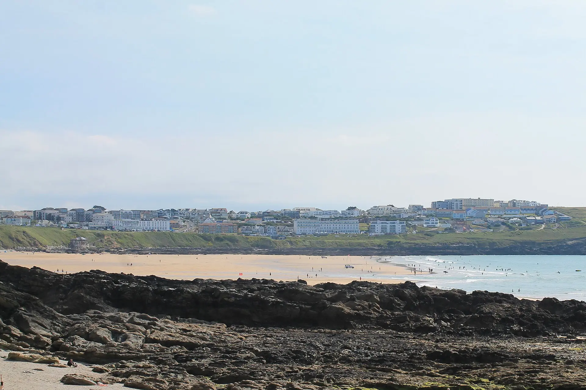 Surf and sand at Fistral Beach