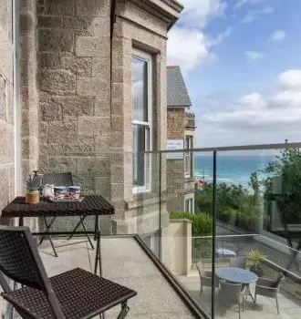 Porthminster View Luxury Sea Views Balcony, Parking, Pool, Spa & Gym