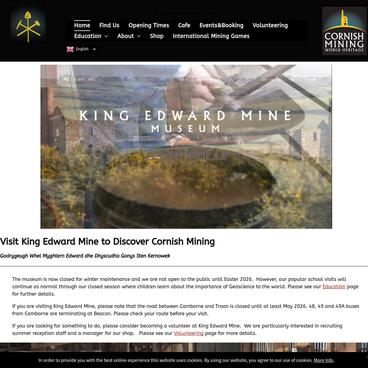 South Crofty Mine Heritage Centre (part of King Edward Mine Museum)