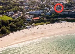 Above PORTHMINSTER BEACH